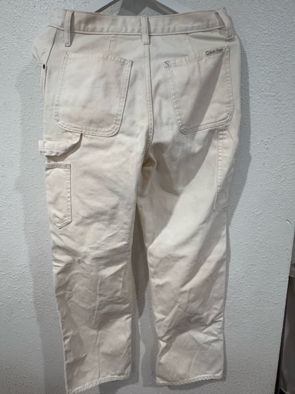Calvin Klein Off-White Cargo Utility Pants